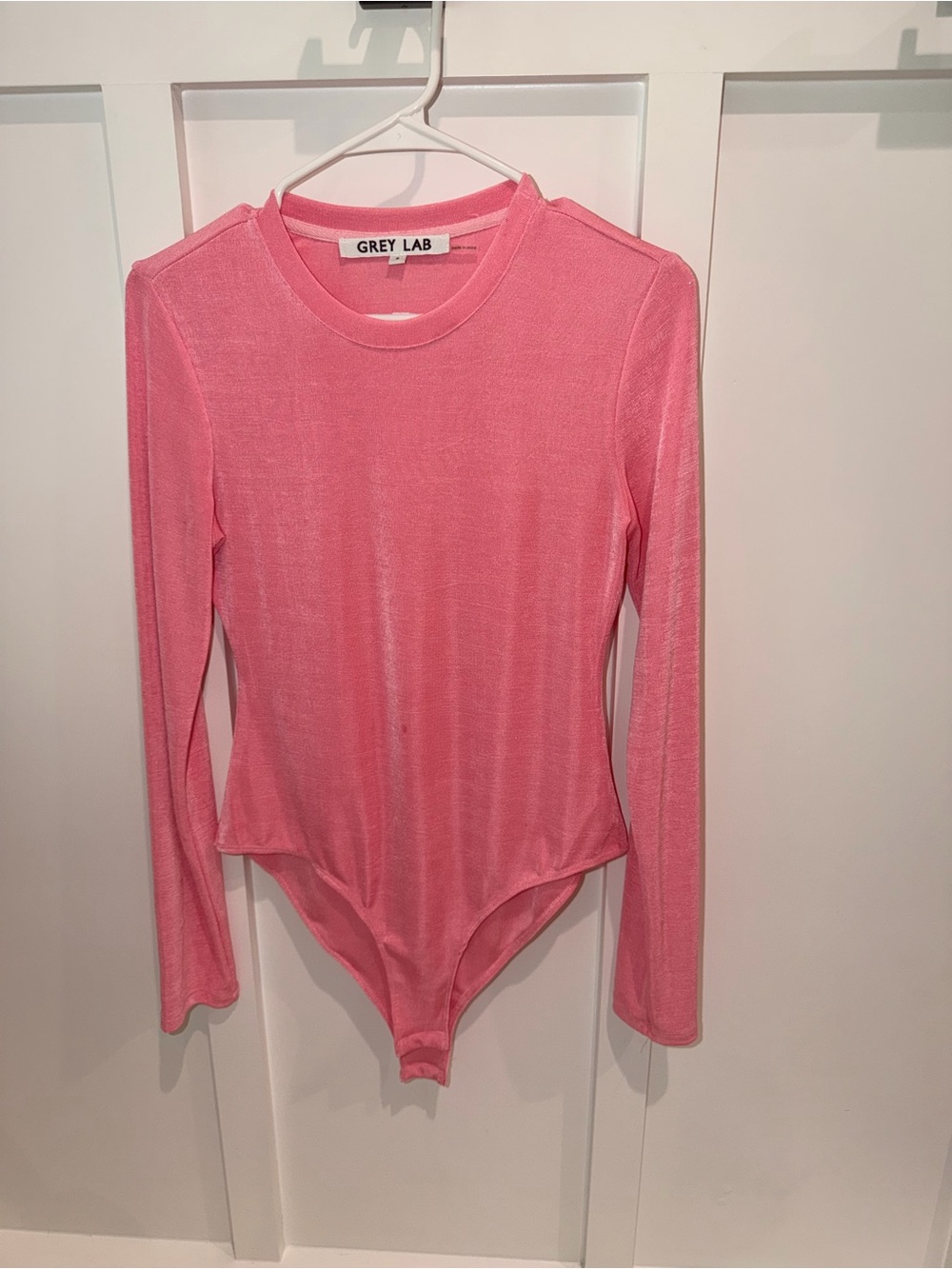 GREY LAB Pink Long Sleeve Girls Bodysuit